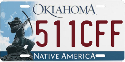 OK license plate 511CFF