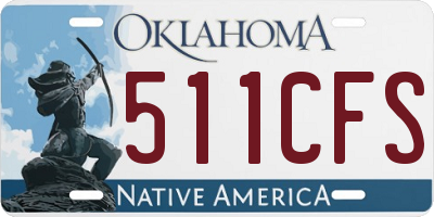 OK license plate 511CFS