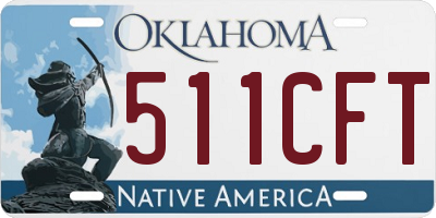 OK license plate 511CFT