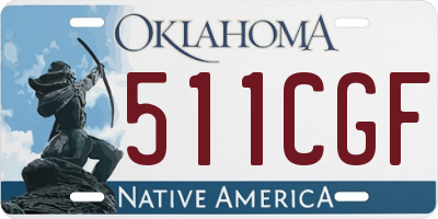 OK license plate 511CGF