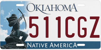 OK license plate 511CGZ