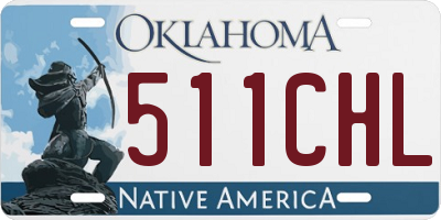 OK license plate 511CHL
