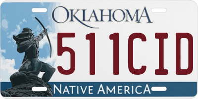 OK license plate 511CID
