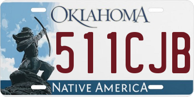 OK license plate 511CJB