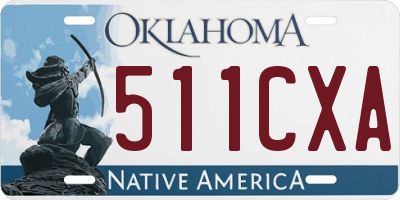 OK license plate 511CXA