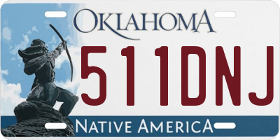 OK license plate 511DNJ