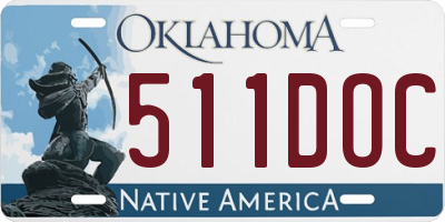 OK license plate 511DOC
