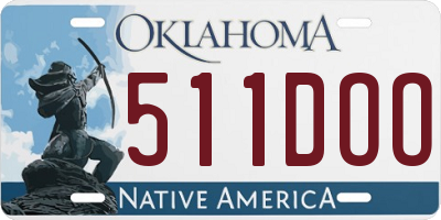OK license plate 511DOO