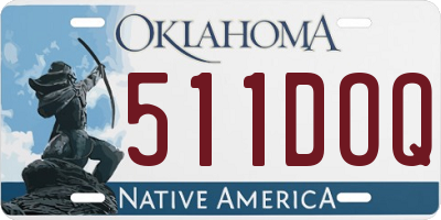 OK license plate 511DOQ