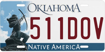 OK license plate 511DOV