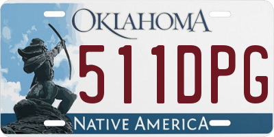 OK license plate 511DPG