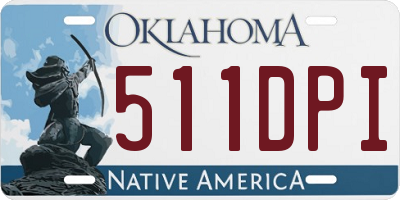 OK license plate 511DPI