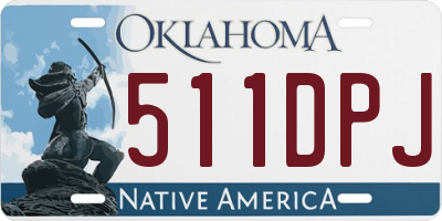 OK license plate 511DPJ