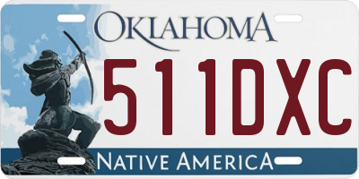 OK license plate 511DXC