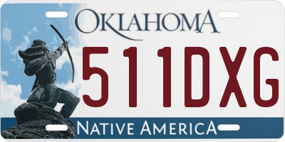 OK license plate 511DXG