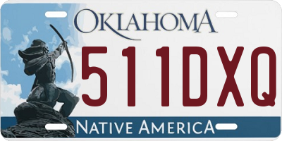 OK license plate 511DXQ