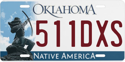 OK license plate 511DXS