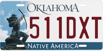 OK license plate 511DXT