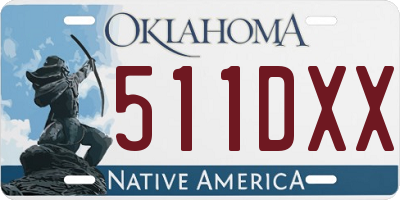 OK license plate 511DXX