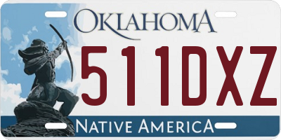 OK license plate 511DXZ