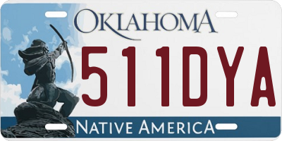OK license plate 511DYA