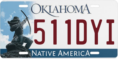 OK license plate 511DYI