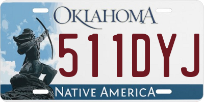 OK license plate 511DYJ