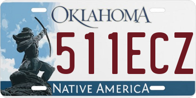 OK license plate 511ECZ