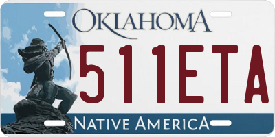 OK license plate 511ETA