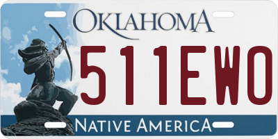 OK license plate 511EWO