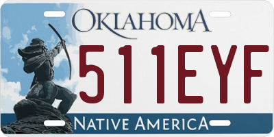 OK license plate 511EYF