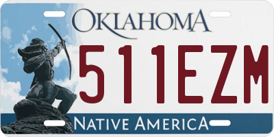 OK license plate 511EZM