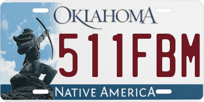 OK license plate 511FBM