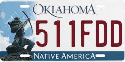 OK license plate 511FDD