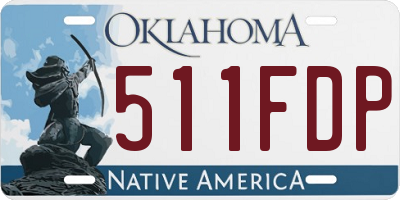 OK license plate 511FDP