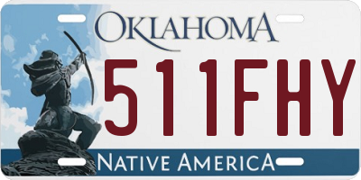 OK license plate 511FHY
