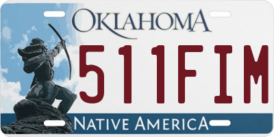 OK license plate 511FIM