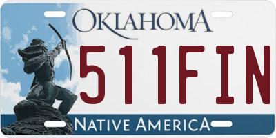 OK license plate 511FIN