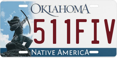 OK license plate 511FIV