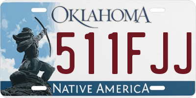 OK license plate 511FJJ