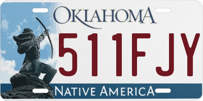 OK license plate 511FJY