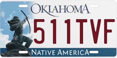 OK license plate 511TVF