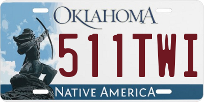 OK license plate 511TWI