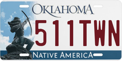 OK license plate 511TWN