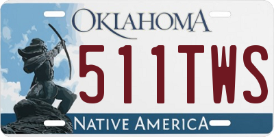 OK license plate 511TWS