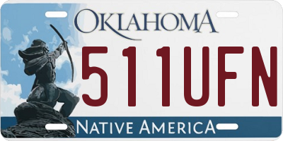 OK license plate 511UFN
