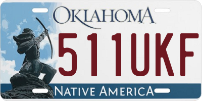 OK license plate 511UKF