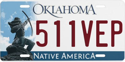 OK license plate 511VEP