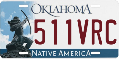 OK license plate 511VRC