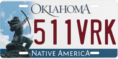 OK license plate 511VRK